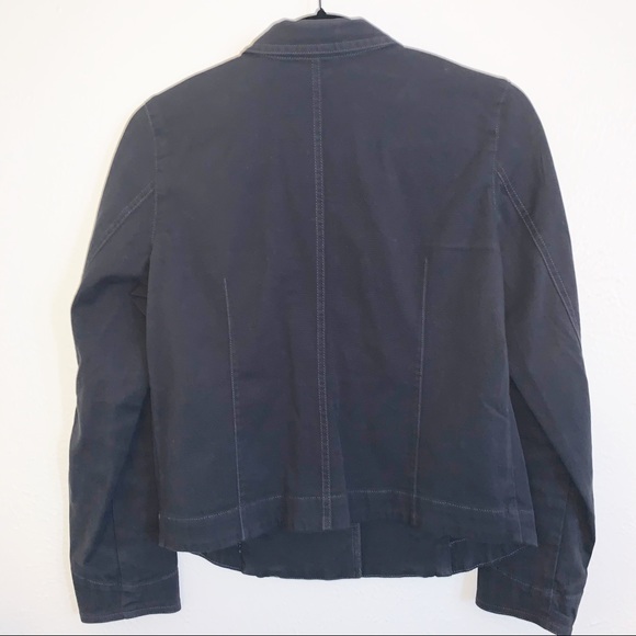 Eileen Fischer Button Up Blazer, PS Charcoal Grey - Picture 11 of 15